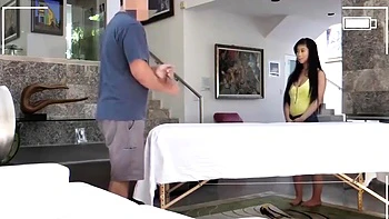 Busty Asian Gives Intense Thai Massage and Fuck