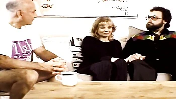 Naughty hooker creampies couples in anal threesome