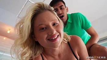 Jessie Ames pounds sideways with big cock and tight ass