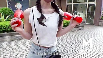 Busty Asian Babe Blows and Sucks Balls