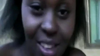 Amateur Ebony Sucks Cock Hard on Terrace
