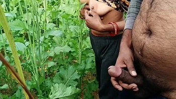 Desi Village Girl Fucked Hard in Mustard Field - Abiraj Big Cock Cumshot on Tits