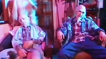 Blonde Gets Blowjob and Doggy in Double DP Threesome