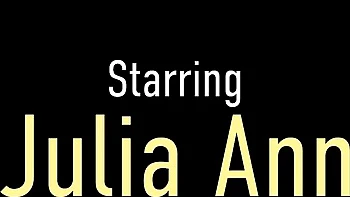 Julia Ann's nasty blowjob with big tits and cum on tits