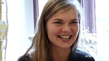 Danish Beautiful Babe Toys Her Unshaved Twat With A Glass Dildo