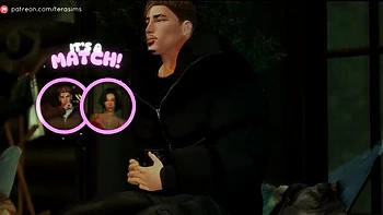 Sims 4 hot MILF mom hardcore 3D sex with big tits brunette