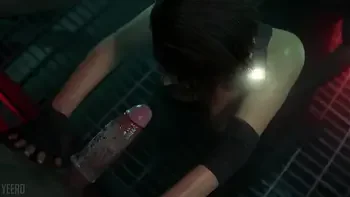 Jill deepthroats black cock (yeero)