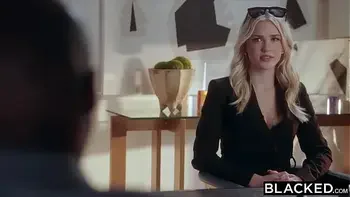 BLACKED Blonde cutie Jazlyn is obsessed with her BFF's boss