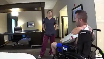 Nurse StepMom Bathes & Comforts Wheelchair Bound StepSon