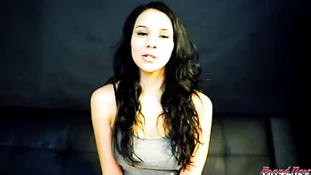 Petite girl deep throats hairy cock sloppy