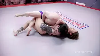 Vanessa Vega vs Marcelo - Will He Lose And Get Pegged? Hot Nude Wrestling Match