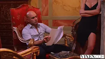 VIXEN Cutie Eve has intense threesome with Candie & her man