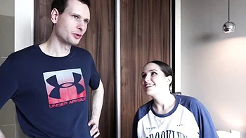 Busty Brunette Sucks Big Cock, Fingers Pussy 69