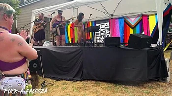 Lesbian Outdoor Orgy Squirting Festival Fuck-Fest