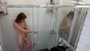 My GF Foxy Lee Showers & Masturbates Her Tight Teen Pussy