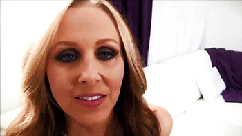 Lascivious Julia Ann Sucks Big Cock and Shows Big Ass