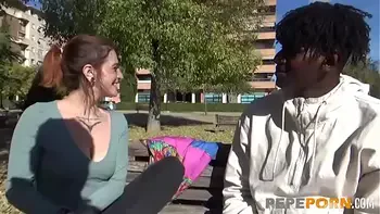 Malafalda takes the BLACK COCK CHALLENGE! She has great fun at HER FIRST INTERRACIAL