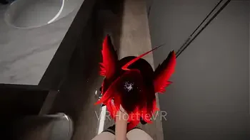 Public Restroom Suck And Fuck Red Head POV Lap Dance VRChat ERP