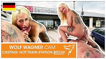 Harleen Van Hynten's Public Train Blowjob and Cumshot