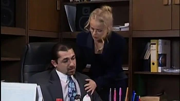 Secretary Dora Venter Gives Boss Tight Handjob & Blowjob