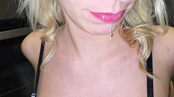 Hairy Amateur Wife Gets Huge Cumshot in Mouth, Spits in Bra