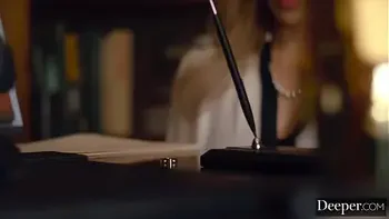 Deeper. Submissive Nicole Doshi satisfies two masters