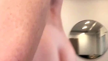 Blonde teen solo strip and close-up tease