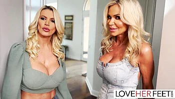 Brittany Andrews & Victoria Zdrok's Crazy Footjob Fun