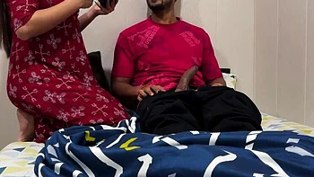 Stepmom's Big-Tit Friend Cures Stepson Porn Addiction - Footjob & Tit Fuck