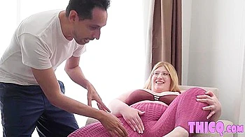 Blonde BBW Elisa Mae Fucked Creampie & Footjob