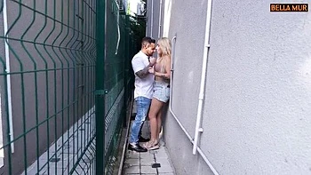 Blonde Bella Sucks and Gets Fucked Hard on Czech Streets