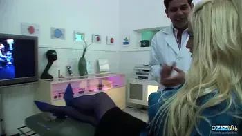 Horny doctor gets to fuck two naughty sluts at once