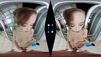 Brunette Babe Rides Big Ass Blowjob 3D VR