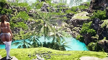 Horny Lara Croft 3D Rides Huge Statue Cock Anal First