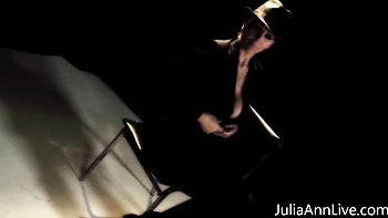 Julia Ann's big tits ride cowgirl style