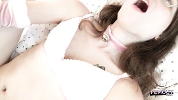Transsexual Tgirl Solo Masturbation in Lingerie
