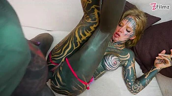 Tattooed Girls Squirting DP Anal Orgy