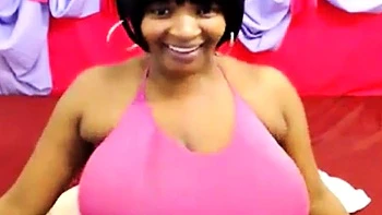 Silky Ebony Tits Masturbate on Webcam