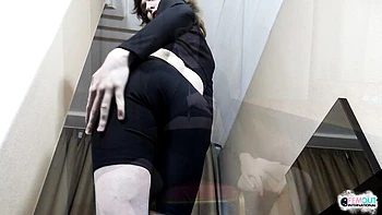 Tgirl Solo Masturbates Small Tits Anal Dildo