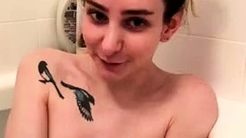 Aoife Bee Flashing Tits in Bathtub
