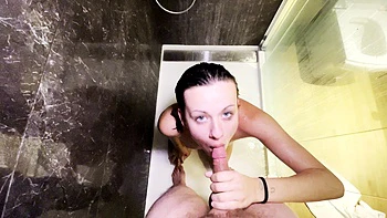 POV Milf Ashley Omega Gets Showered and Facialed