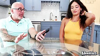 Latina milf fucked doggy by step-dad