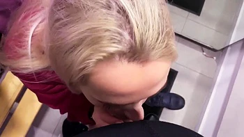 Blonde Milf Fucked Public Doggy Blowjob