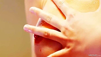 Oxana Chic’s Curvy Brunette Pussy Teased in Lace