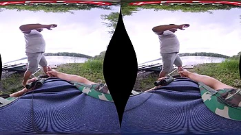 Brunette Beauty Fucked Outdoors: Blowjob, Cowgirl