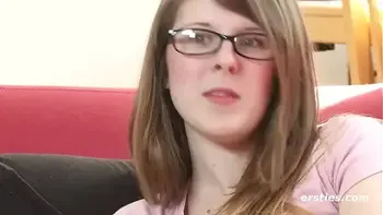 Ersties: Cute Babe With Hairy Pussy Plays With Her Favorite Toy