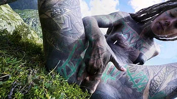 Tattooed Blonde Gets Anal Fuck Outdoor POV