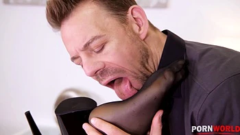 Hungarian Blonde Handcuffed Gets Hot Footjob