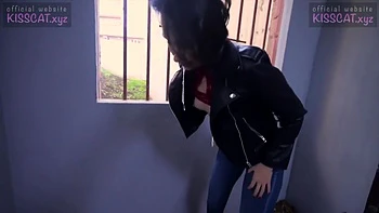 Brunette Student Picked Up And Gangbanged On Street