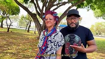 Redhead Granny Fucked Rough Anal in Van Pickup